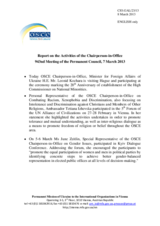 Report on the activities of the Chairperson-in-Office