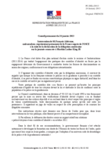 Intervention à la suite de la déclaration de la délégation américaine sur la journée consacrée à Marthin Luther King JR