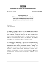 Welcoming remarks by OSCE Secretary General Marc Perrin de Brichambaut Welcoming remarks by OSCE Secretary General Marc Perrin de Brichambaut