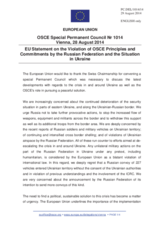 Statement by the Italian EU Presidency on the ongoing violations of OSCE principles and commitments by the Russian Federation and the situation in Ukraine