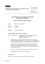 Journal of the 3rd Day of the Twelfth Meeting of the Economic Forum (es)