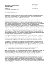 Speech by Ms. Aliya Ishmukhamedova, Economics and Business Education Specialist, Office of Enterprise and Finance, USAID/CAR, delivered at the Session C2