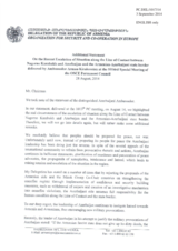 Statement by the Delegation of Armenia in response to the statement by the Delegation of Azerbaijan on the recent violations by Armenia of the ceasefire regime