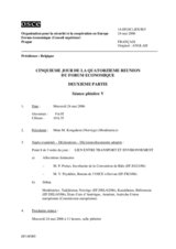 Journal of the Fifth Day of the Fourteenth Meeting of the Economic Forum, Part II (fr)