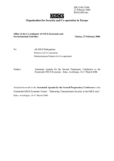 Draft annotated agenda for the second preparatory conference for the 14th OSCE Economic Forum