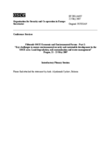 Statement by Amb. Alyaksandr Sychov, Permanent Representative, Permanent Mission of Belarus to the OSCE