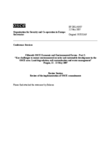 Statement by Alexandr Opimakh, Deputy Permanent Representative, Permanent Mission of Belarus to the OSCE