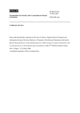 Statement by Mr. Jury P. Kozlov, Deputy Head of Transport and Information Security Division, Ministry of Transport of the Russian Federation (ru)
