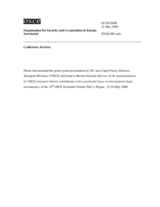 Presentation by Mr. Jose Capel Ferrer, Director, Transport Division, UNECE