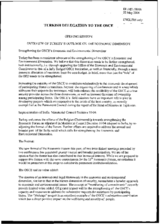 Contribution by the Delegation of Turkey, "Overview of the Turkey's outlook on the Economic Dimension"