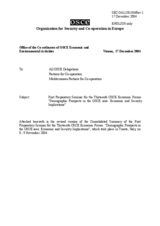 Consolidated summary of the first preparatory seminar for the 13th OSCE Economic Forum Consolidated summary of the first preparatory seminar for the 13th OSCE Economic Forum