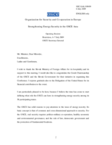 Opening speech by Ambassador Marc Perrin de Brichambaut, Secretary General of the OSCE Opening speech by Ambassador Marc Perrin de Brichambaut, Secretary General of the OSCE