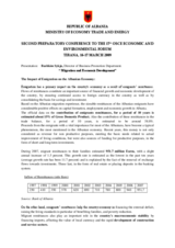 Speech by Bashkim Sykja, Director, Business Promotion Directorate, Albanian Ministry of Economy, Trade and Energy Speech by Bashkim Sykja, Director, Business Promotion Directorate, Albanian Ministry of Economy, Trade and Energy