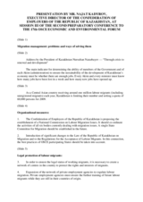 Presentation by Najat Kadyrov, Executive Director, Confederation of Employers of the Republic of Kazakhstan Presentation by Najat Kadyrov, Executive Director, Confederation of Employers of the Republic of Kazakhstan