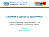 Presentation by Bashkim Sykja, Director, Business Promotion Directorate, Ministry of Economy, Trade and Energy, Albania Presentation by Bashkim Sykja, Director, Business Promotion Directorate, Ministry of Economy, Trade and Energy, Albania