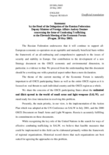 Statement by the Deputy Minister of Foreign Affairs of the Russian Federation