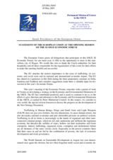 Address by the Greek Presidency of the European Union