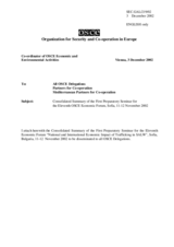 Consolidated Summary of the first preparatory seminar for the 11th Economic Forum Consolidated Summary of the first preparatory seminar for the 11th Economic Forum