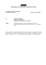 Consolidated summary of the second preparatory seminar for the 11th Economic Forum Consolidated summary of the second preparatory seminar for the 11th Economic Forum