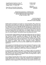 Speech by Saulius Smalys, Environmental Officer, OSCE Centre in Dushanbe Speech by Saulius Smalys, Environmental Officer, OSCE Centre in Dushanbe