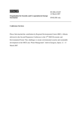 Contribution by the Regional Environmental Center (REC), Albania Contribution by the Regional Environmental Center (REC), Albania