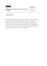 Presentation by Mr. Juan Carlos de Cea, Department of Dam Inspection, Ministry of Environment, Spain Presentation by Mr. Juan Carlos de Cea, Department of Dam Inspection, Ministry of Environment, Spain