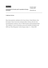 Contribution by Ms. Franca Schwarz, Federal Ministry of the  Environment, Nature Conservation and Nuclear Safety, Germany