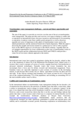 Paper by Anders Berntell, Executive Director, SIWI and Anders Jagerskog, Project Director, SIWI Paper by Anders Berntell, Executive Director, SIWI and Anders Jagerskog, Project Director, SIWI