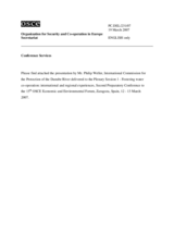 Presentation by Philip Weller, International Commission for the Protection of the Danube River Presentation by Philip Weller, International Commission for the Protection of the Danube River