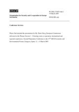 Presentation by Pierre Hecq, European Commission Presentation by Pierre Hecq, European Commission