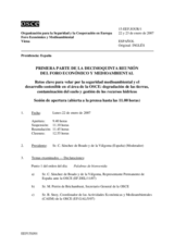 Journal of the 15th Meeting of the Economic and Environmental Forum, Part I (es)