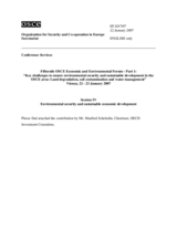 Statement by Manfred Schekulin, Chairman, OECD  Investment Committee