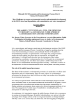 Statement by Jeremy Wates, Secretary to the Convention on Access to Information, Public Participation in Decision-making and Access to Justice in Environmental Matters, United Nations Economic Commission for Europe