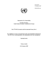 Statement by Marek Belka, Executive Secretary, United Nations Economic Commission for Europe