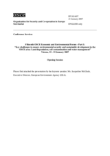 Presentation by Jacqueline McGlade, Executive Director, European Environment Agency (EEA)