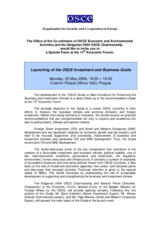 Information on special event on investment and business