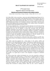 Draft Rapporteur's Report. Rapporteur: Fabrizio Scarpa, External Co-operation Officer, OSCE Secretariat