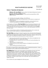 Draft Rapporteur's Report. Rapporteur: Ms. Jeannette Kloetzer, Economic and Environmental Officer, OSCE Office in Yerevan