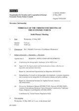 Journal of the 3rd Day of the Thirteenth Meeting of the Economic Forum