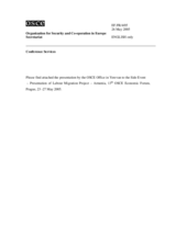 Presentation by the OSCE Office in Yerevan