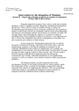 Intervention by the Delegation of Thailand