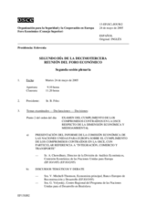 Journal of the 2nd Day of the Thirteenth Meeting of the Economic Forum (es)