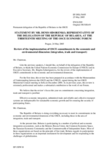 Statement by the Delegation of Belarus