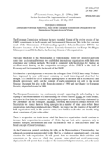 Statement by Ambassador Christian Falkowski, Head of the European Commission Delegation to the International Organizations in Vienna