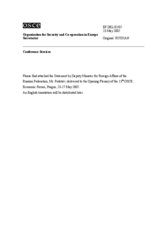 Statement by Deputy Minister for Foreign Affairs of the Russian Federation, Mr. Fedotov (ru)