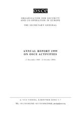 OSCE Annual Report 1999