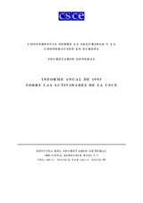 CSCE Annual Report 1993 (es)