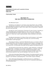 Ministerial Council Decision on the OSCE Helsinki+40 Process