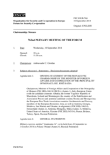 Journal of the 762nd Plenary Meeting of the Forum for Security Co-operation