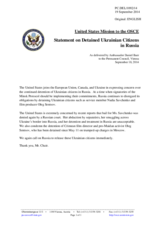 Statement by the Delegation of the United States of America on the detention of Ukrainian citizens in the Russian Federation